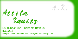 attila kanitz business card